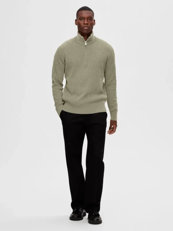 SELECTED HALF ZIP TRÖJA Green Shop