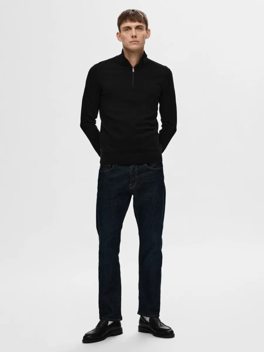 halvlngt_blixtls_stickad__1-7.webp SELECTED HALVLÅNGT BLIXTLÅS STICKAD TRÖJA Black Cheap