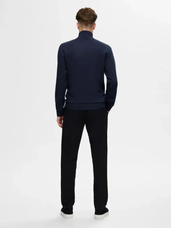 SELECTED HALVLÅNGT BLIXTLÅS SWEATSHIRT Blue Clearance