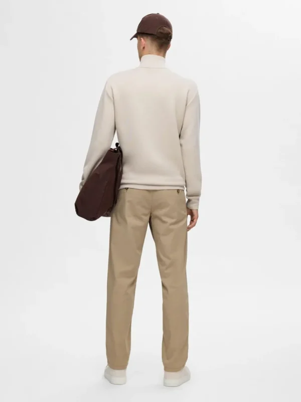 SELECTED HALVLÅNGT BLIXTLÅS SWEATSHIRT Beige Online