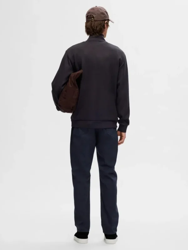 SELECTED HALVLÅNGT BLIXTLÅS SWEATSHIRT Black Flash Sale