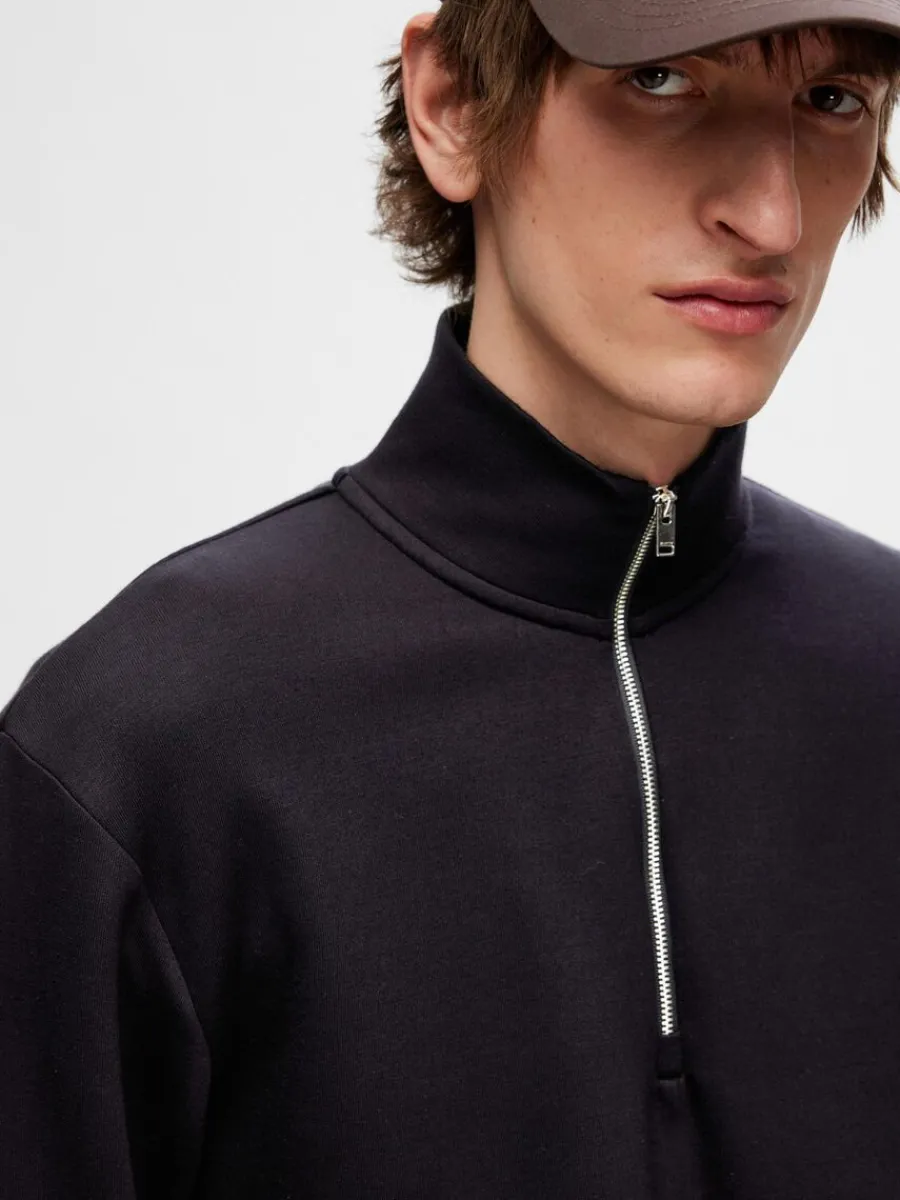 halvlngt_blixtls_sweatshi_5.webp SELECTED HALVLÅNGT BLIXTLÅS SWEATSHIRT Black Flash Sale