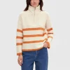 SELECTED HALVLÅNGT BLIXTLÅS TRÖJA Beige Best Sale