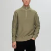 SELECTED HALVLÅNGT BLIXTLÅS TRÖJA Green Best Sale