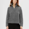 SELECTED HALVLÅNGT BLIXTLÅS TRÖJA Grey Fashion
