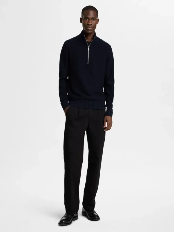 SELECTED HALVLÅNGT BLIXTLÅS TRÖJA Blue Online