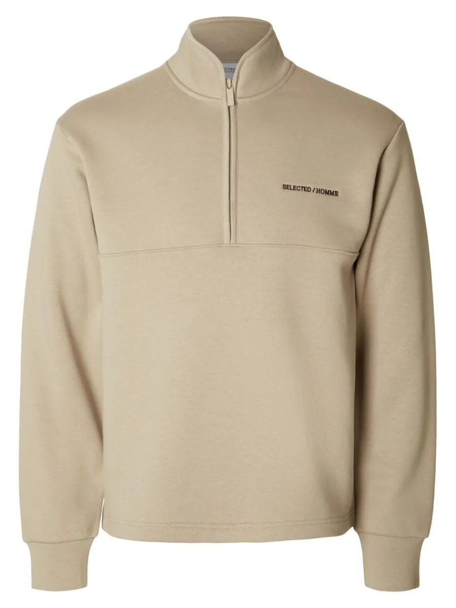 halvlngt_blixtls_trja_4-23.webp SELECTED HALVLÅNGT BLIXTLÅS TRÖJA Beige Shop