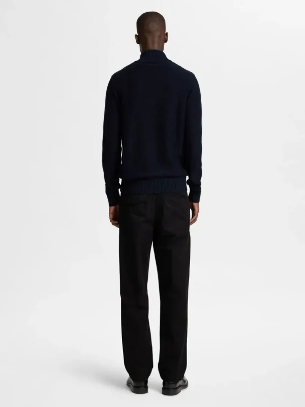 SELECTED HALVLÅNGT BLIXTLÅS TRÖJA Blue Online