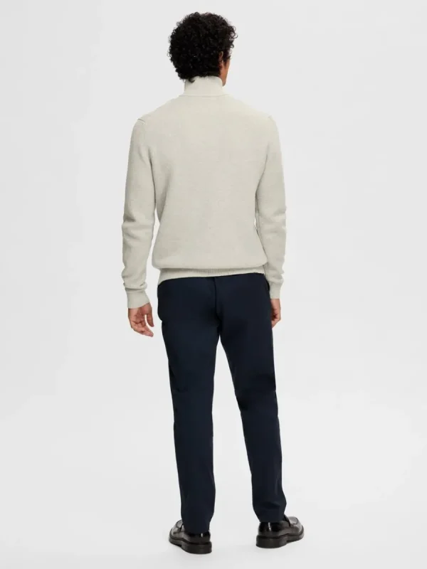 SELECTED HALVLÅNGT BLIXTLÅS TRÖJA Grey Fashion