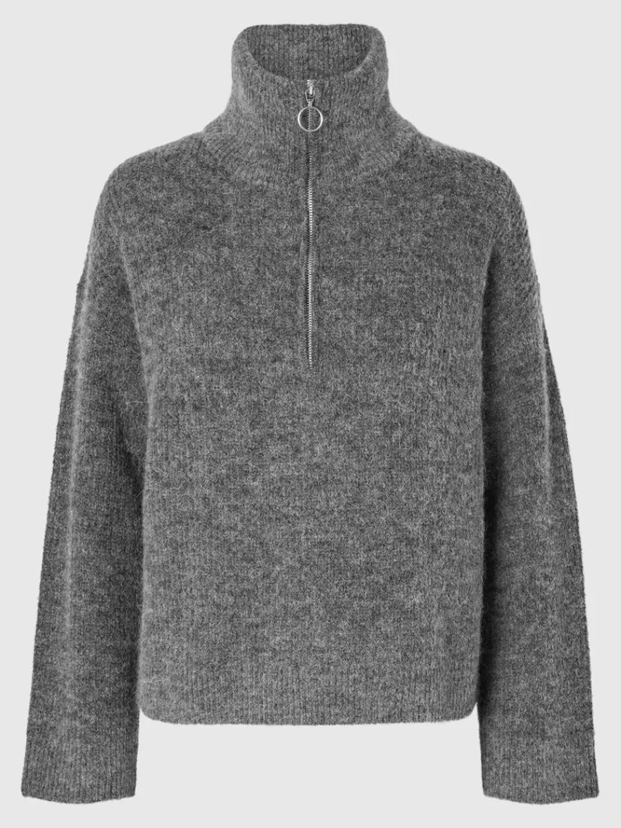 halvlngt_blixtls_trja_5-6.webp SELECTED HALVLÅNGT BLIXTLÅS TRÖJA Grey Fashion