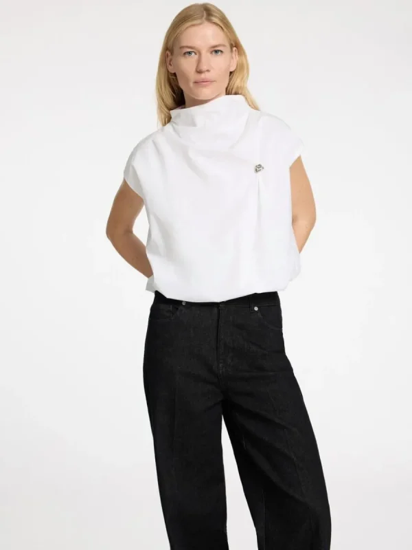 SELECTED HÖG HALS BESKUREN TOPP White Cheap