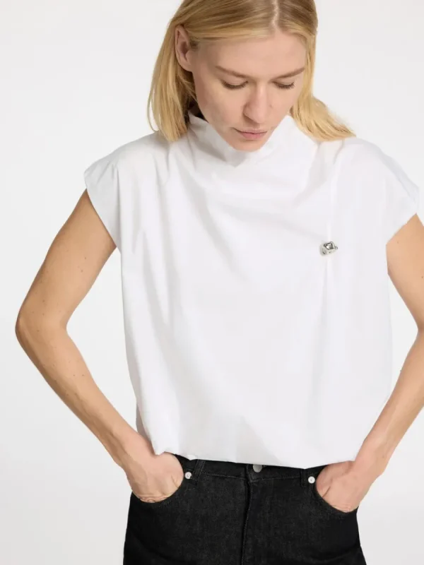 SELECTED HÖG HALS BESKUREN TOPP White Cheap