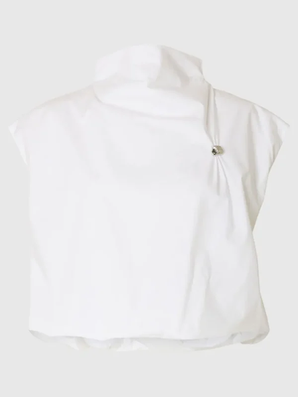 SELECTED HÖG HALS BESKUREN TOPP White Cheap
