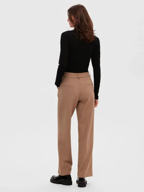 SELECTED HÖG HALS MED TEXTUR STICKAD TOPP Black Discount