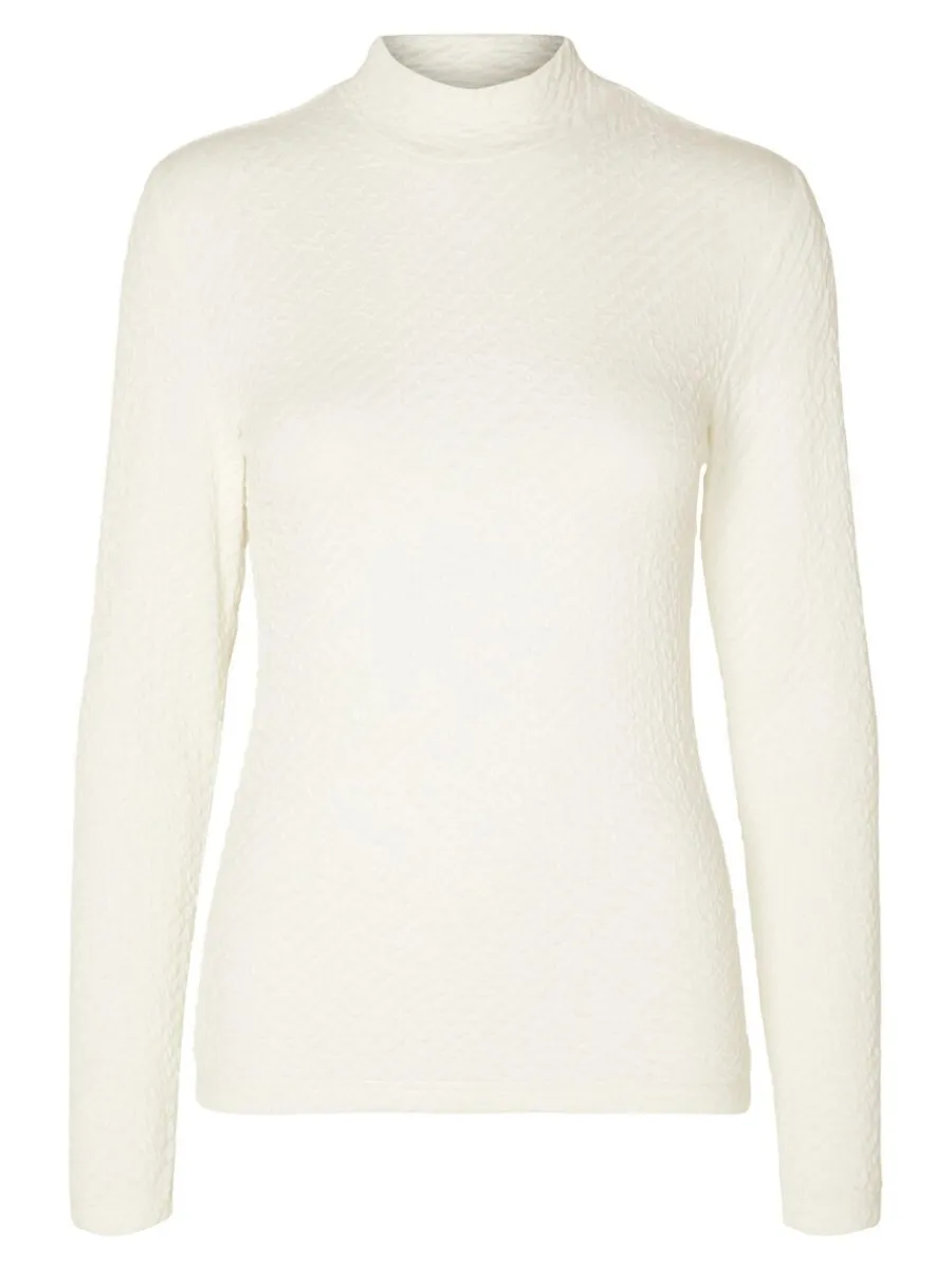 hg_hals_med_textur_sticka_5.webp SELECTED HÖG HALS MED TEXTUR STICKAD TOPP White Sale