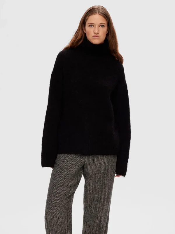SELECTED HÖG HALS TRÖJA Black Store