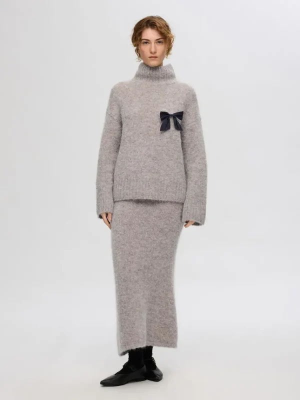 SELECTED HÖG HALS TRÖJA Grey Discount