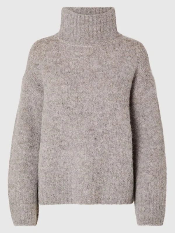 SELECTED HÖG HALS TRÖJA Grey Discount