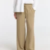 SELECTED HÖG MIDJA BYXOR Brown Clearance