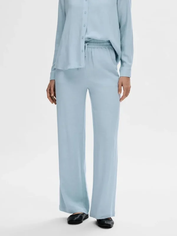 SELECTED HÖG MIDJA BYXOR Blue Best Sale