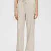 SELECTED HÖG MIDJA BYXOR Beige Shop