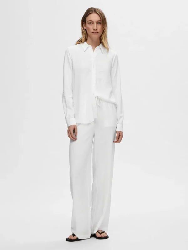 SELECTED HÖG MIDJA BYXOR White Clearance