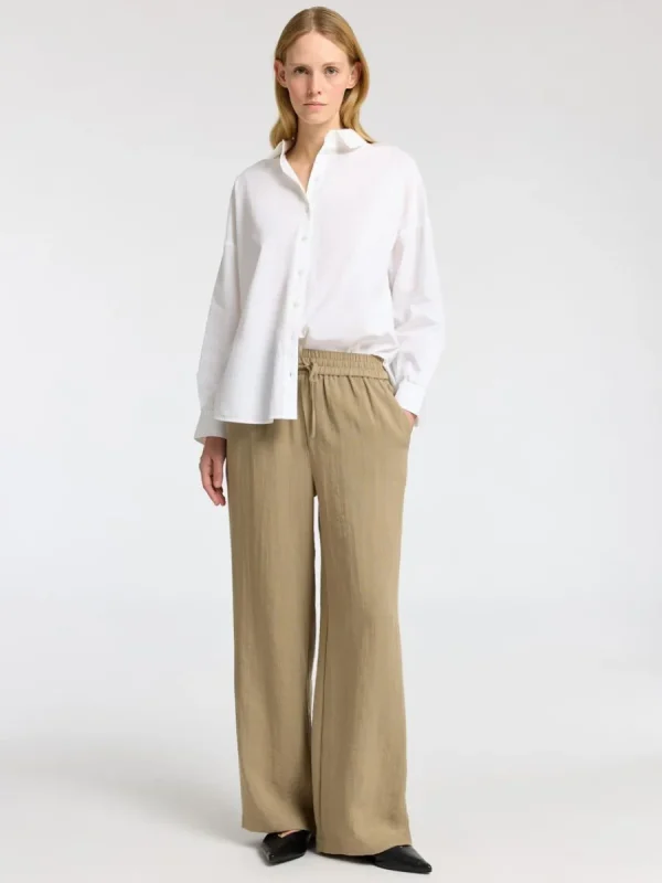 SELECTED HÖG MIDJA BYXOR Brown Clearance
