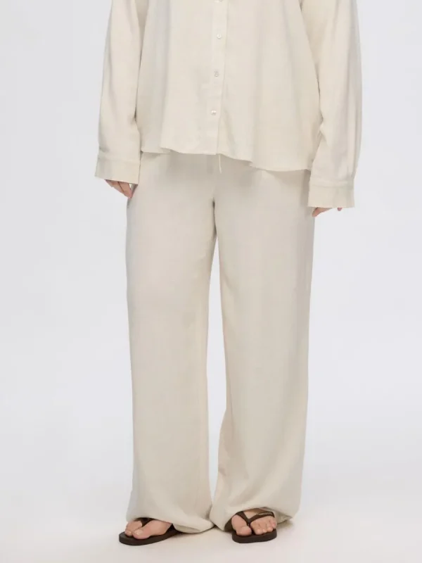 SELECTED HÖG MIDJA BYXOR Beige Shop