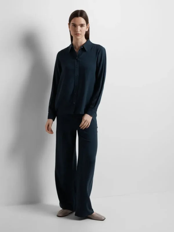 SELECTED HÖG MIDJA BYXOR Blue Discount