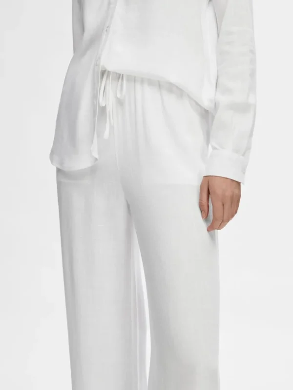 SELECTED HÖG MIDJA BYXOR White Clearance