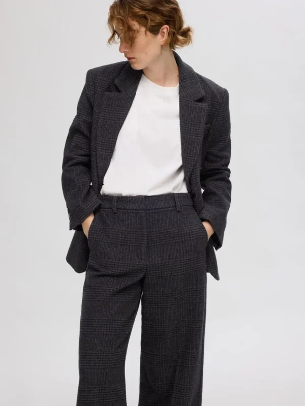 SELECTED HÖG MIDJA BYXOR MED VIDA BEN Grey Sale
