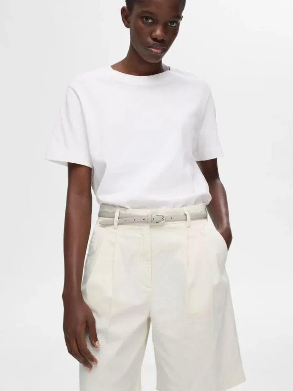 SELECTED HÖG MIDJA CHINOSHORTS Beige Cheap