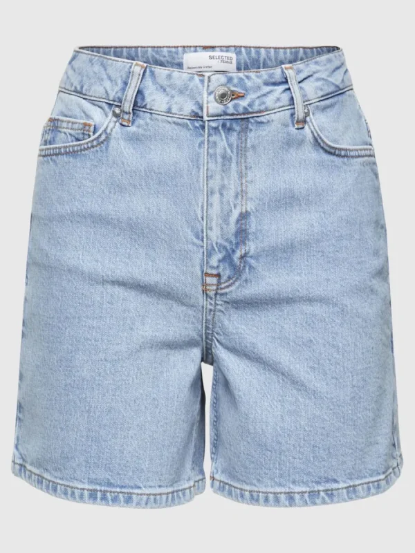 SELECTED HÖG MIDJA JEANSSHORTS Blue Store