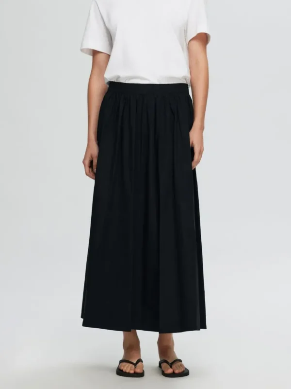 SELECTED HÖG MIDJA MAXIKJOL Black Cheap