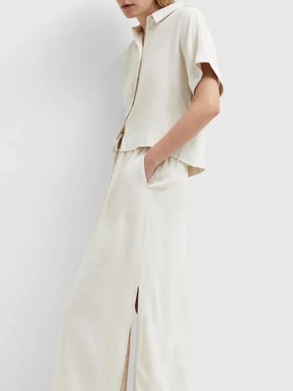 SELECTED HÖG MIDJA MAXIKJOL Beige Shop