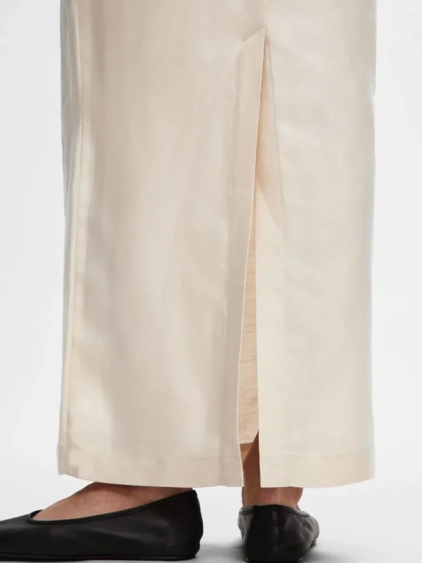 SELECTED HÖG MIDJA MAXIKJOL Beige Cheap