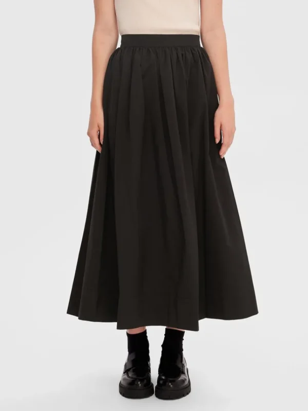 SELECTED HÖG MIDJA MIDIKJOL Black Fashion