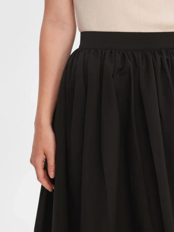 SELECTED HÖG MIDJA MIDIKJOL Black Fashion