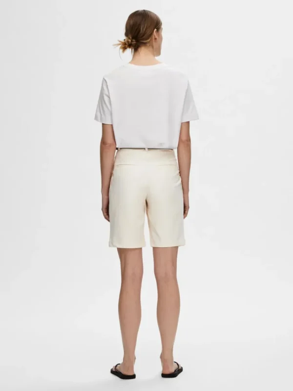 SELECTED HÖG MIDJA SHORTS Beige Cheap