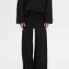 SELECTED HÖG MIDJA STICKADE BYXOR Black Sale