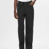 SELECTED HÖG MIDJA VIDA JEANS Black Cheap