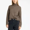 SELECTED HÖGHALSAD TRÖJA Brown Flash Sale