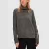 SELECTED HÖGHALSAD TRÖJA Grey Cheap