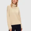 SELECTED HÖGHALSAD TRÖJA Beige Cheap