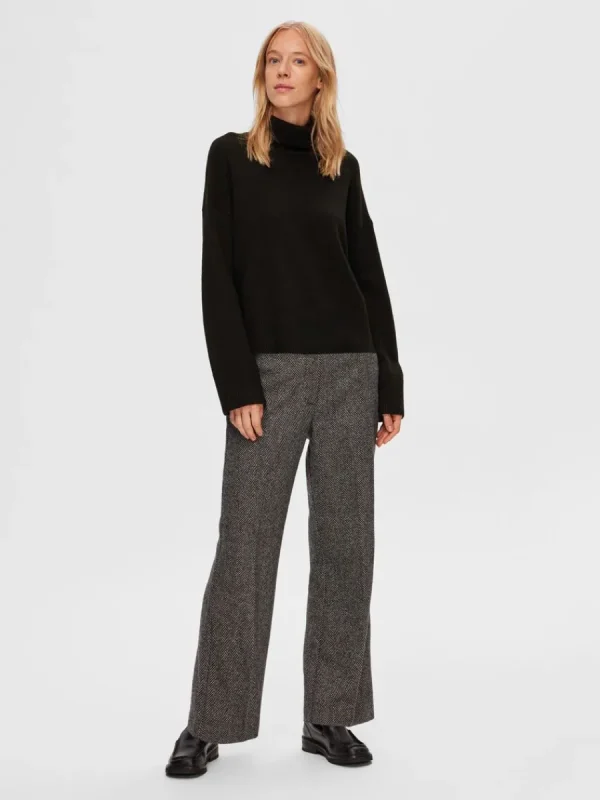 SELECTED HÖGHALSAD TRÖJA Black Online