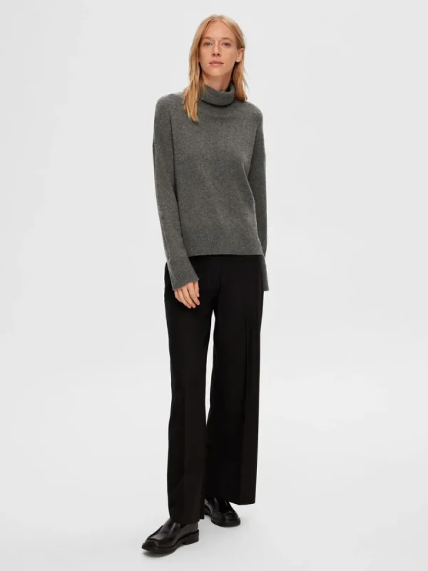 SELECTED HÖGHALSAD TRÖJA Grey Best