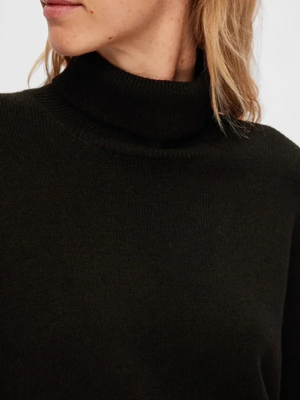 SELECTED HÖGHALSAD TRÖJA Black Online