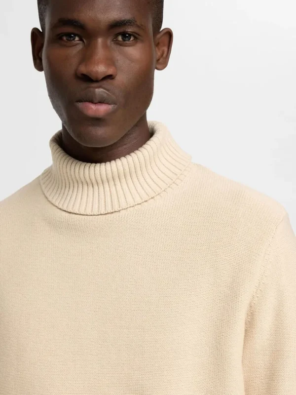 SELECTED HÖGHALSAD TRÖJA Beige Fashion