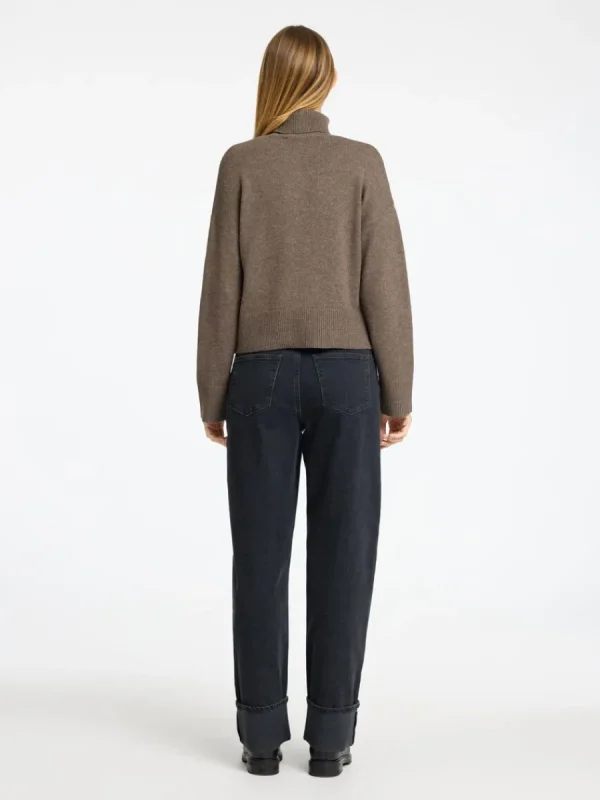 SELECTED HÖGHALSAD TRÖJA Brown Flash Sale