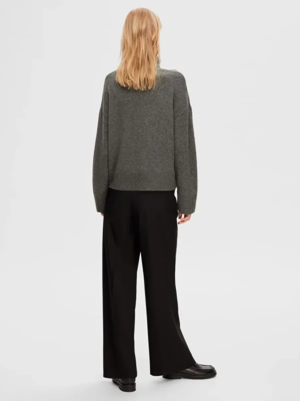 SELECTED HÖGHALSAD TRÖJA Grey Cheap